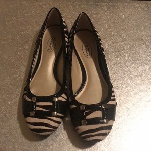 Talbots Zebra calfskin hair shoes